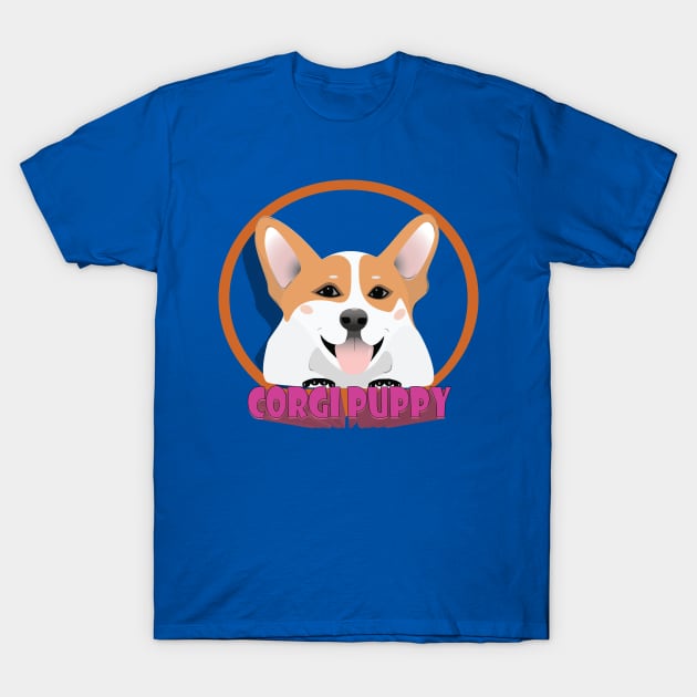 Corgi Puppy T-Shirt by Kanom-Tom